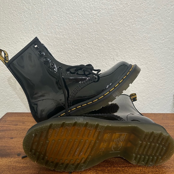 Dr. Martens “1460” Shiny Black Lace-Up Boots - Picture 4 of 5